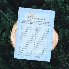 Tan Bunny Rabbit Blue Raute Baby Products Game Einladung