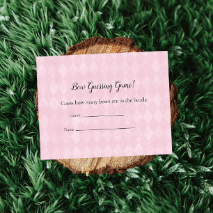 Tan Bunny Rabbit Guessing Count Baby Showspiel Begleitkarte