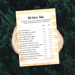 Tan Bunny Yellow Old Ehefrau Tales Game Card Einladung