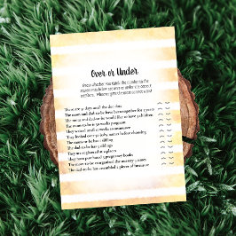 Tan Bunny Yellow Over Under Baby Showgame Einladung