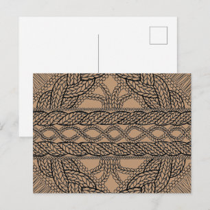 TAN CABLE KNIT Postkarte II