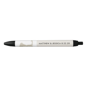 Tan Cape Cod Map Wedding Kugelschreiber