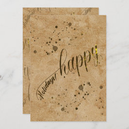 Tan Chamois Leather Print Flat Holiday Card Feiertagskarte