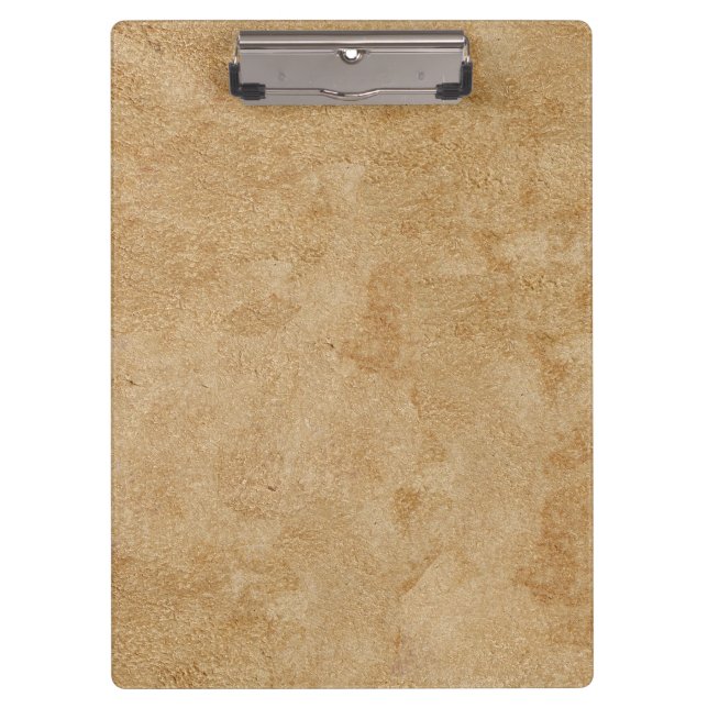 Tan Chamois Leather Print Klemmbrett (Vorderseite)