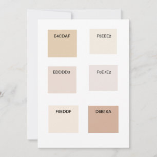 Tan Champagne Color Swatch Einladung