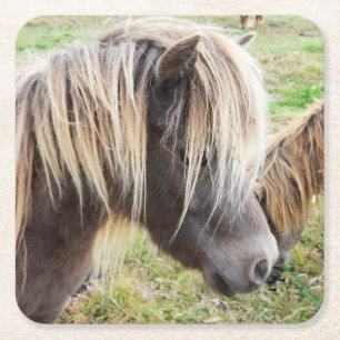 Tan Colored Shetland Pony, Rechteckiger Pappuntersetzer