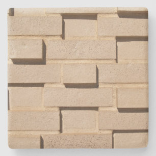 Tan Cream Brick Wall Square Untersetzer