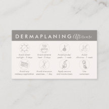 Tan Cream Dermaplaning Aftercare Post Instructions