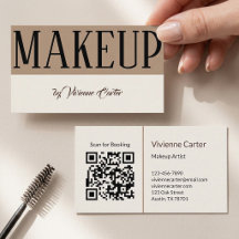 Tan Cream Makeup Artist Salon QR-Code