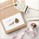 Tan Dackel Funny Christmas Dog mit Baum Rechteckiger Aufkleber<br><div class="desc">Wünschen Sie sich eine lustige Urlaubssaison und noch lustigeres neues Jahr mit diesem Hund Thema Weihnachtsgeschenk. Eine bräune Dackel ist neben einem Weihnachtsbaum stehend,  der unter dem Hund mit matschigen Pfoten bedruckt ist.</div>