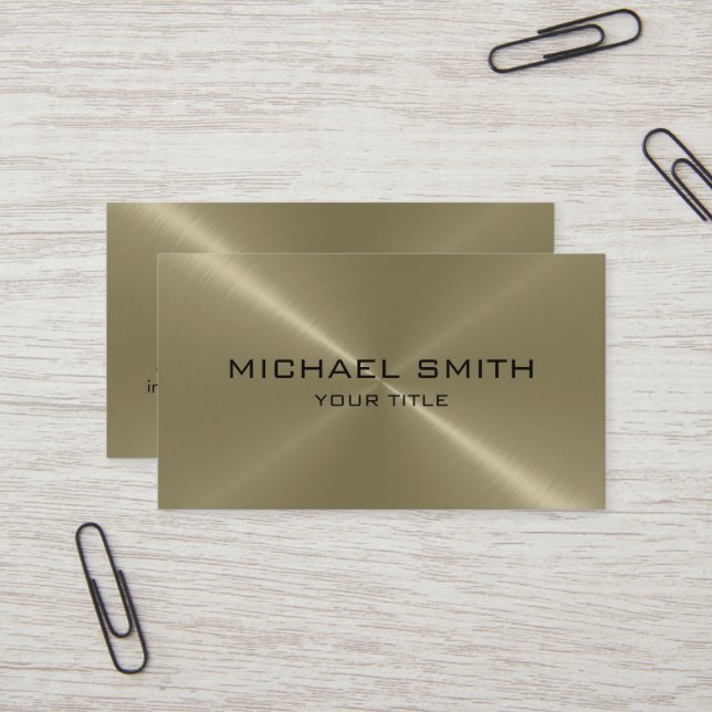 TAN-Edelstahl-Metall Visitenkarte (Vorderseite/Rückseite Beispiel)