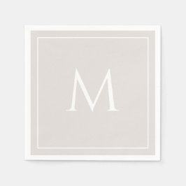 Tan elegante Monogramm-Erstnapkins Serviette