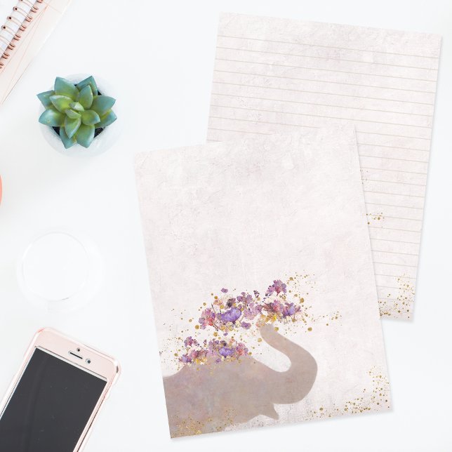 Tan Elephant Dreamy Boho Chic Scrapbooking Paper (Von Creator hochgeladen)