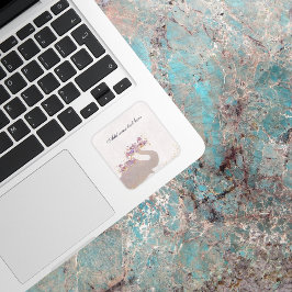 Tan Elephant Dreamy Boho Chic Scrapbooking Quadratischer Aufkleber