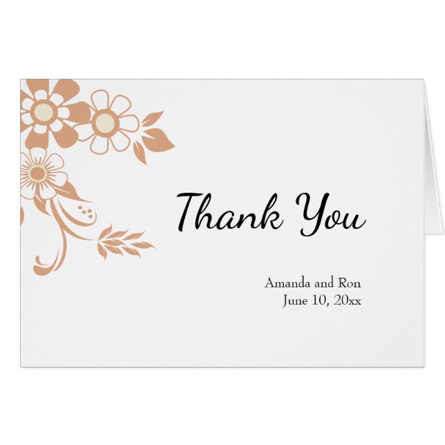 Tan Floral Swirl (Vorderseite (Horizontal))