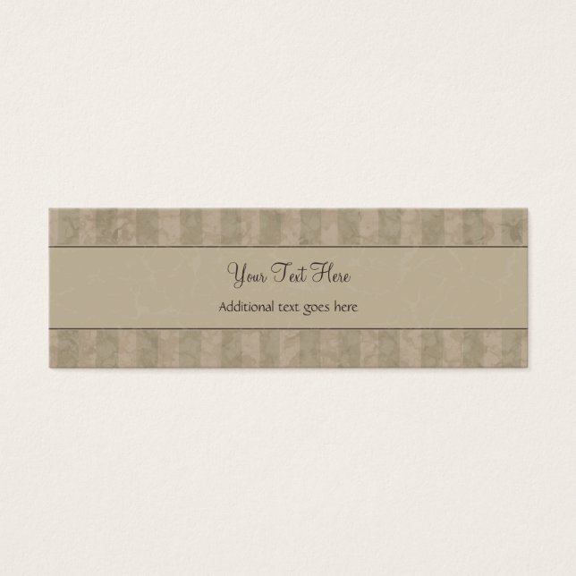 Tan Floral Wisps & Strips mit Monogramm (Vorderseite)