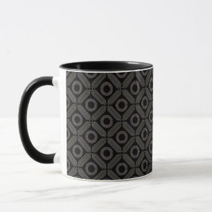 Tan Formen auf schwarz Tasse