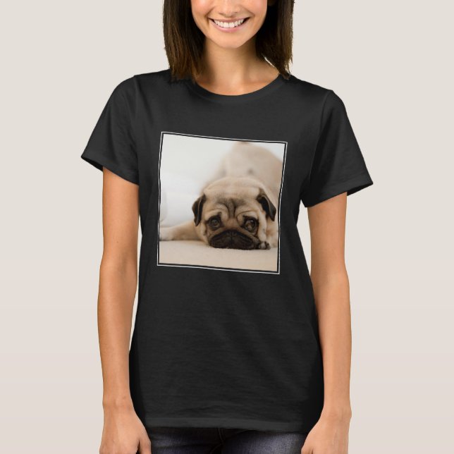 TAN-Frau-Mops T-Shirt (Vorderseite)