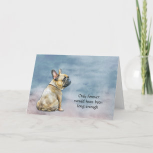 Tan French Bulldog Beileid Condolence Card Feiertagskarte