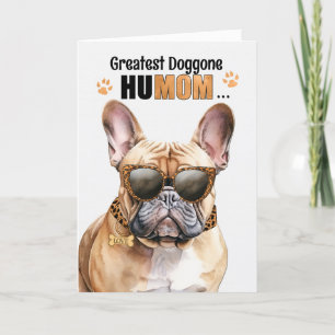 Tan French Bulldog Bester HuMOM Muttertag Feiertagskarte