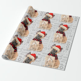 Tan French Bulldog Christmas für Hundefreunde Geschenkpapier