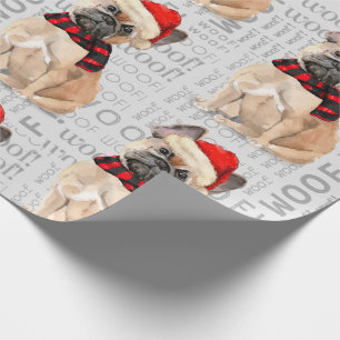 Tan French Bulldog Christmas für Hundefreunde Geschenkpapier