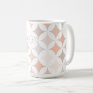 Tan Geometric Diamond Circles Kaffeetasse