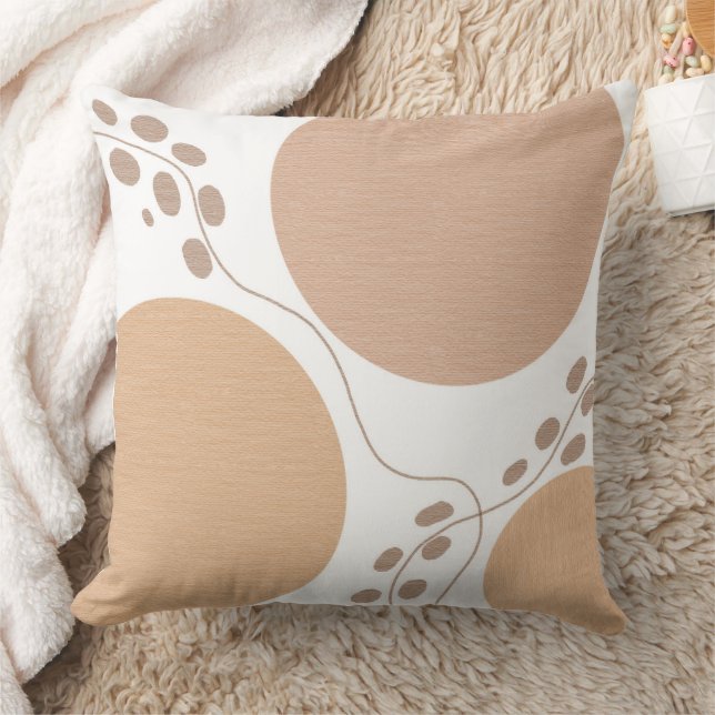 Tan Geometric Earth Tones Kissen (Decke)