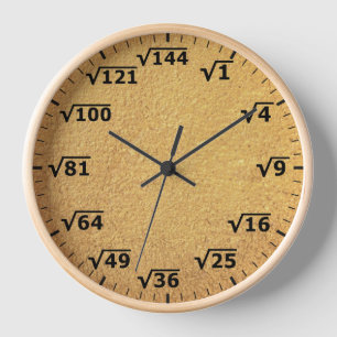 Tan Gold Square Uhr mathematische Uhr