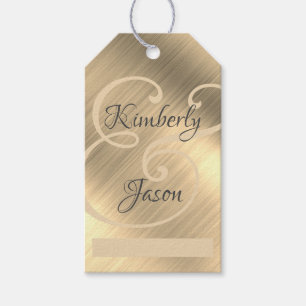 Tan/Gray, Yel Gold Metal Geschenkanhänger