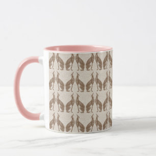 Tan Greyhound Coffee Tasse