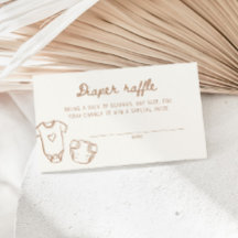 Tan Hand Drawn Baby Dusche Windelwanne