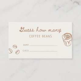 Tan Hand gezeichnete Kinderdusche schätzt wie viel Begleitkarte