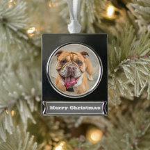 Tan Happy Dog Foto - anpassbare Banner Ornament