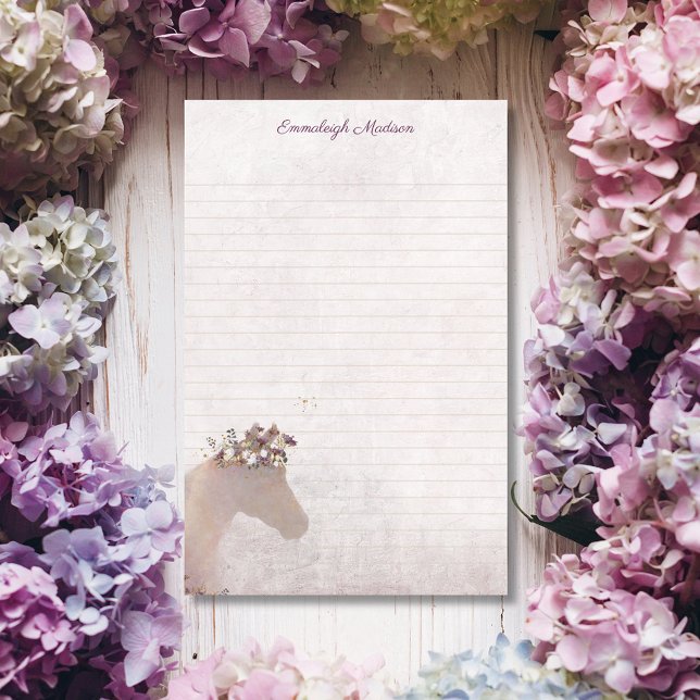 Tan Horse Dreamy Boho Chic Monogram Briefpapier (Von Creator hochgeladen)