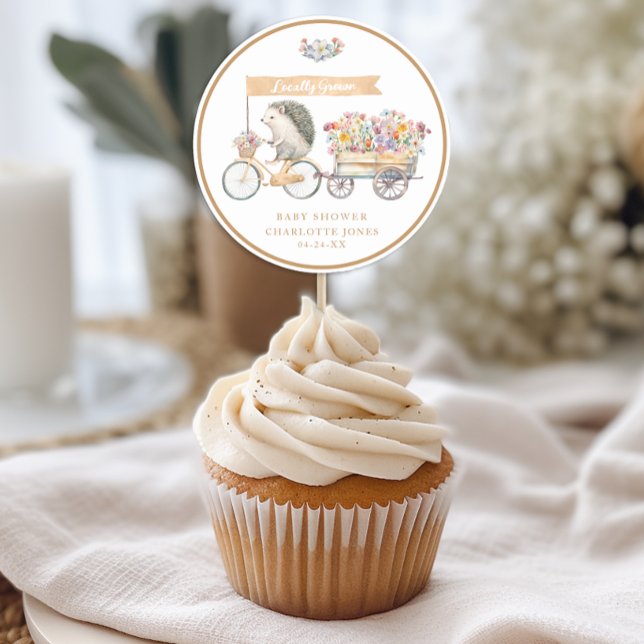 Tan Igel Baby Shower Fevor Sticker - Vor Ort (Example of sticker Favor for many uses)