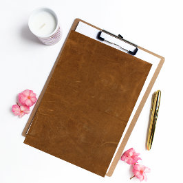 Tan Imitats Leather Note Card