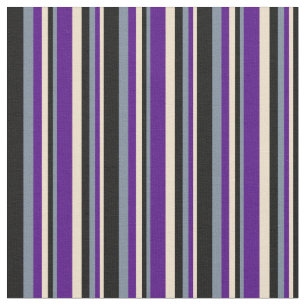 Tan, Indigo, Light Slate Grau & Black Muster Stoff