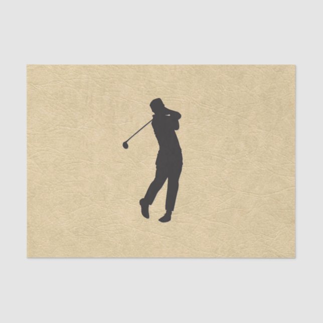 Tan Leather Golf Design Seidenpapier (Vorderseite)