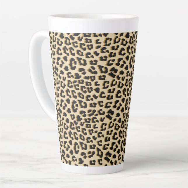 Tan Leopard Print Milchtasse (Linke Ecke)