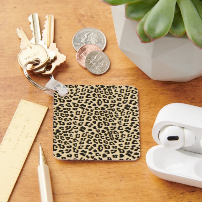 Tan Leopard Print Schlüsselanhänger (Schreibtisch)