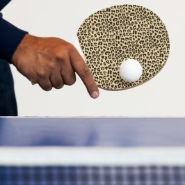 Tan Leopard Print Tischtennis Schläger