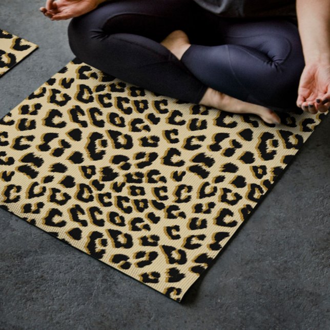 Tan Leopard Print Yogamatte (Von Creator hochgeladen)