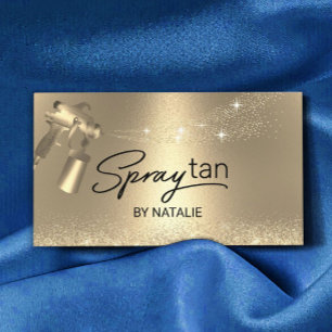 Tan Luxury Gold Airbrush Tanning Visitenkarte