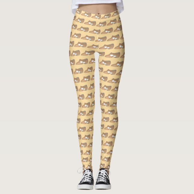 Tan Lyrical Modern Dance Shoe Shoe Dancer Legging Leggings (Vorderseite)
