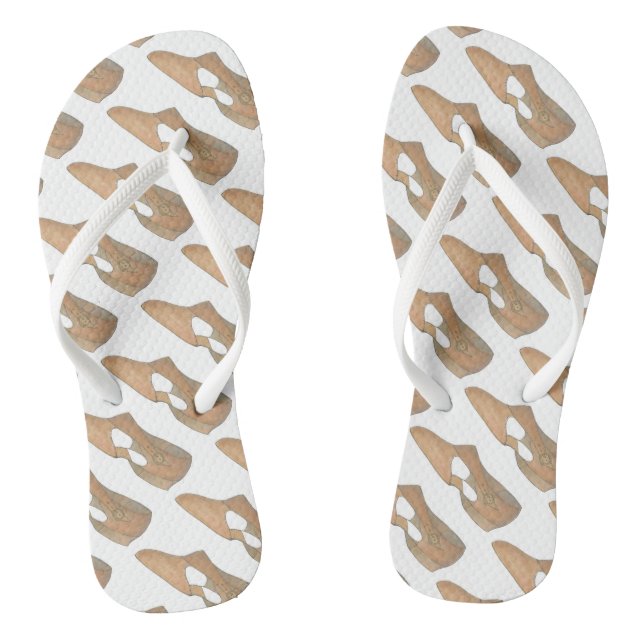 Tan Lyrical Shoe Shoe Dance Teacher Tänzer Tänzeri Flip Flops (Fußbett)