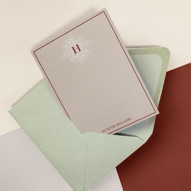 Tan Marsala Delicate Mitteilungskarte (Von Creator hochgeladen)