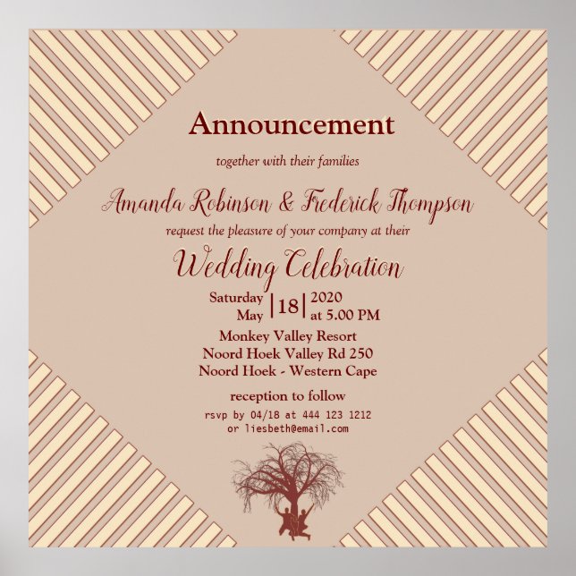 Tan - Marsala Wine & a Modern Hues of Pink Poster (Vorne)