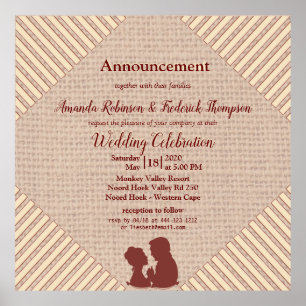 Tan - Marsala Wine & a Textured Hues of Pink Poster