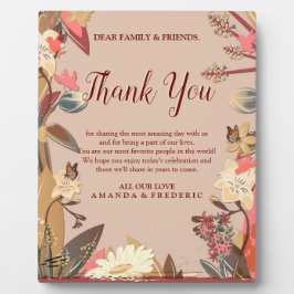 Tan - Marsala Wine & Drehung von Pink Fotoplatte